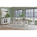 Mesa de comedor rectangular de madera blanca - 90 x 30 x 42