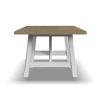 Mesa de comedor rectangular de madera blanca - 90 x 30 x 42