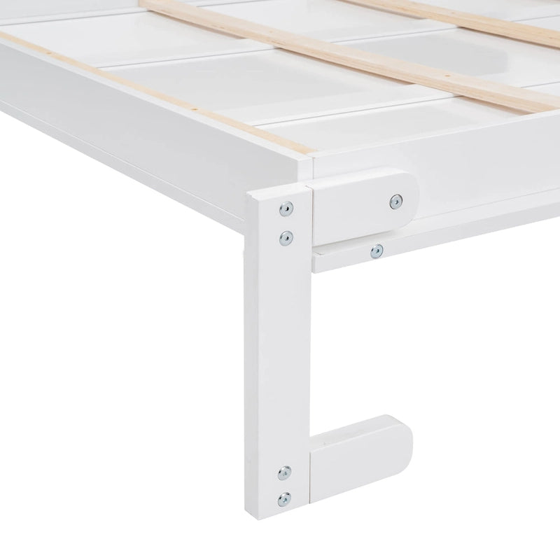 Cama de pared Murphy de tamaño Queen con estantes