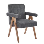 Silla de comedor tapizada con brazos (juego de 2)