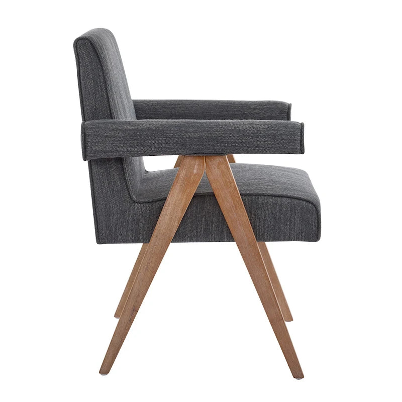 Silla de comedor tapizada con brazos (juego de 2)