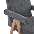 Silla de comedor tapizada con brazos (juego de 2)