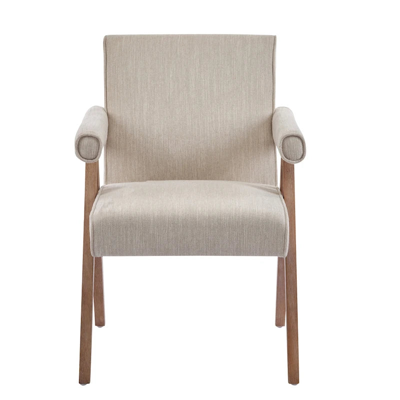 Silla de comedor tapizada con brazos (juego de 2)