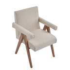 Silla de comedor tapizada con brazos (juego de 2)