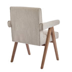 Silla de comedor tapizada con brazos (juego de 2)