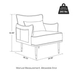 Sillón Moderno de Mediados de Siglo de Piel Sintética con Bolsillo Lateral (Juego de 2)
