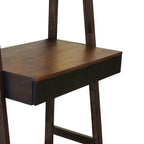 Escritorio de escalera con un solo cajón y estantes incorporados