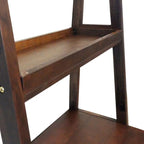 Escritorio de escalera con un solo cajón y estantes incorporados