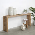 Aprox. 1.8-2 m de largo Mesa consola vintage tipo cascada de madera natural desgastada (el tamaño y el acabado pueden variar)
