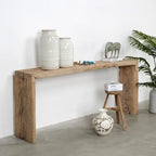 Aprox. 1.8-2 m de largo Mesa consola vintage tipo cascada de madera natural desgastada (el tamaño y el acabado pueden variar)