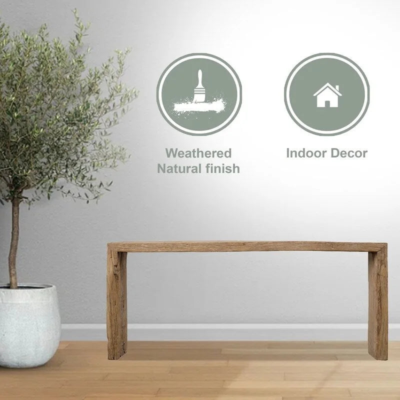 Aprox. 1.8-2 m de largo Mesa consola vintage tipo cascada de madera natural desgastada (el tamaño y el acabado pueden variar)