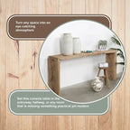 Aprox. 1.8-2 m de largo Mesa consola vintage tipo cascada de madera natural desgastada (el tamaño y el acabado pueden variar)