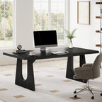 Escritorio ejecutivo rectangular para ordenador de oficina de 70,9 pulgadas con superficie de trabajo grande