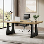 Escritorio ejecutivo rectangular para ordenador de oficina de 70,9 pulgadas con superficie de trabajo grande