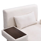 Sillón grande con almacenamiento y reposabrazos asimétrico