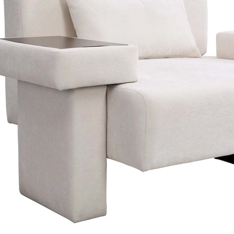 Sillón grande con almacenamiento y reposabrazos asimétrico