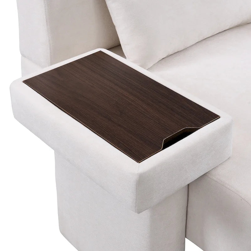 Sillón grande con almacenamiento y reposabrazos asimétrico