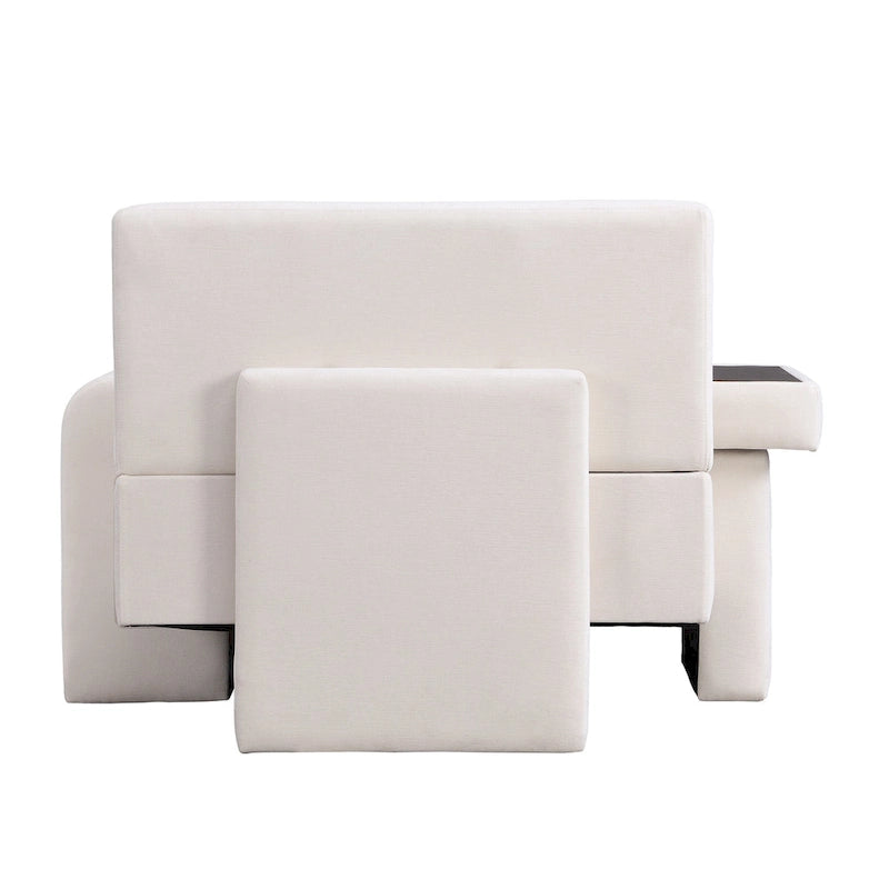 Sillón grande con almacenamiento y reposabrazos asimétrico