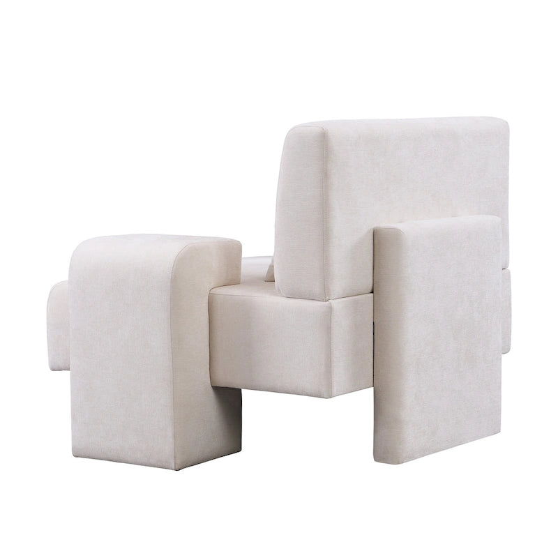 Sillón grande con almacenamiento y reposabrazos asimétrico