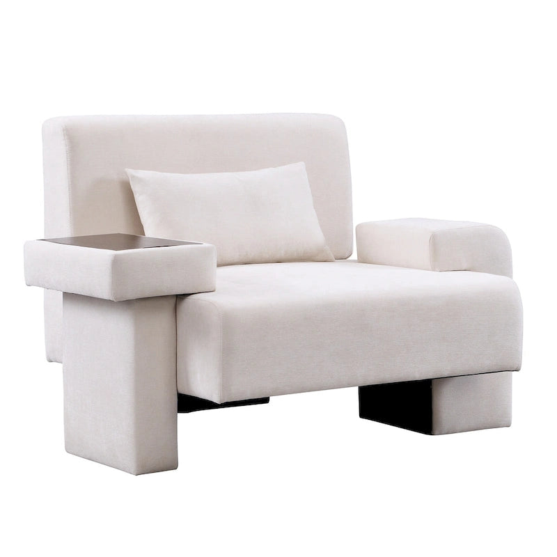 Sillón grande con almacenamiento y reposabrazos asimétrico