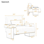 Sillón grande con almacenamiento y reposabrazos asimétrico