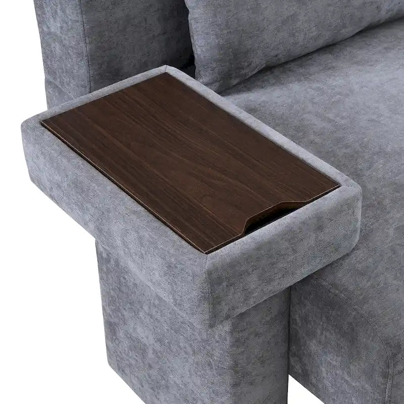 Sillón grande con almacenamiento y reposabrazos asimétrico