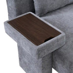 Sillón grande con almacenamiento y reposabrazos asimétrico