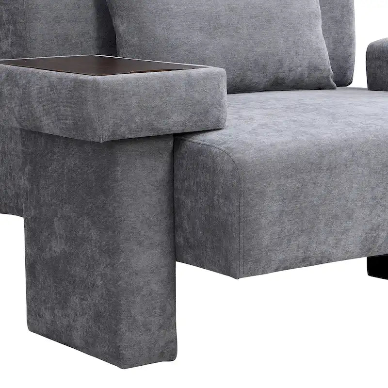 Sillón grande con almacenamiento y reposabrazos asimétrico