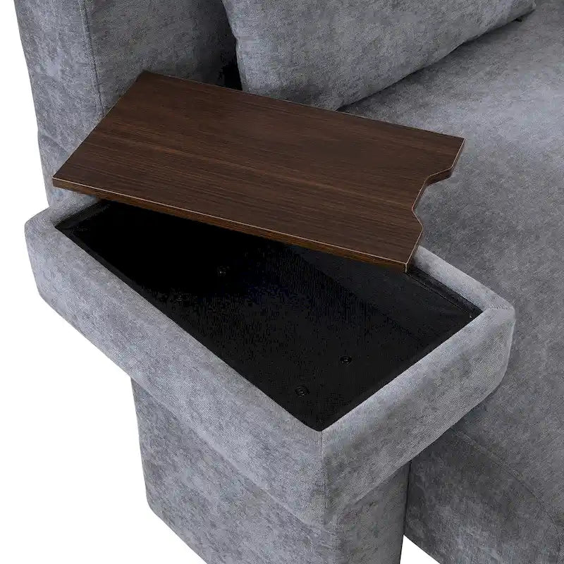 Sillón grande con almacenamiento y reposabrazos asimétrico