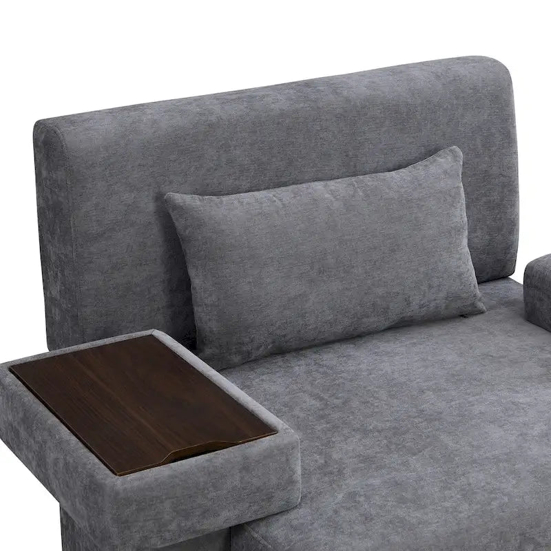 Sillón grande con almacenamiento y reposabrazos asimétrico