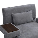 Sillón grande con almacenamiento y reposabrazos asimétrico