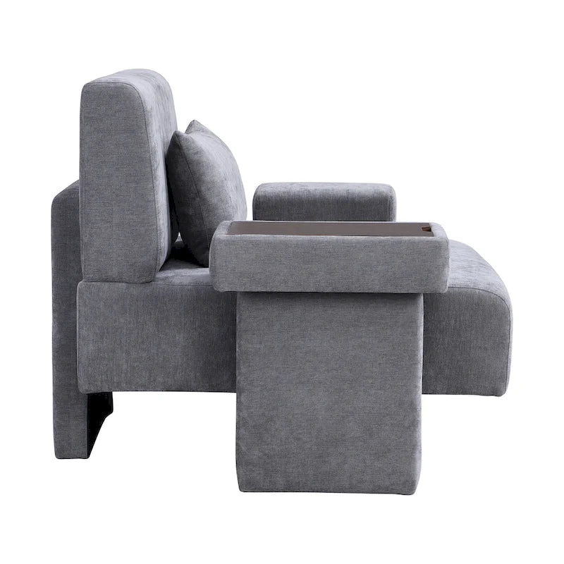 Sillón grande con almacenamiento y reposabrazos asimétrico