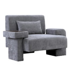 Sillón grande con almacenamiento y reposabrazos asimétrico
