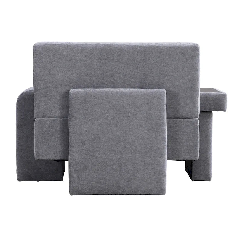 Sillón grande con almacenamiento y reposabrazos asimétrico