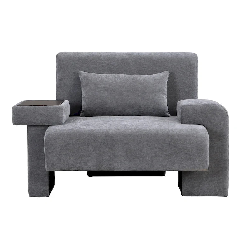 Sillón grande con almacenamiento y reposabrazos asimétrico