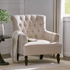 Sillón Club tapizado Bernstein con respaldo enrollado de Christopher Knight Home
