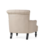Sillón Club tapizado Bernstein con respaldo enrollado de Christopher Knight Home