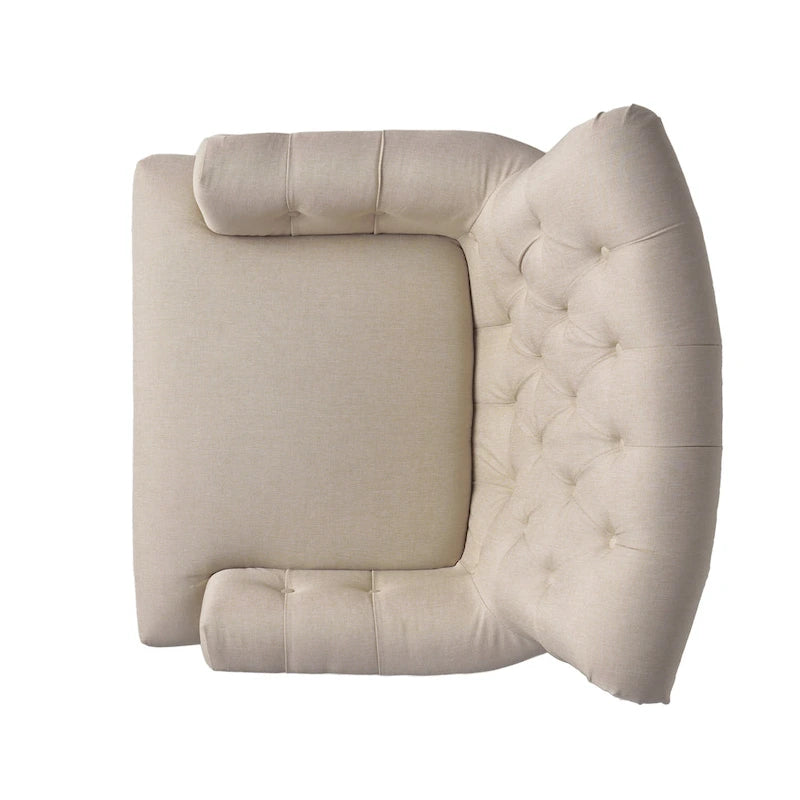 Sillón Club tapizado Bernstein con respaldo enrollado de Christopher Knight Home