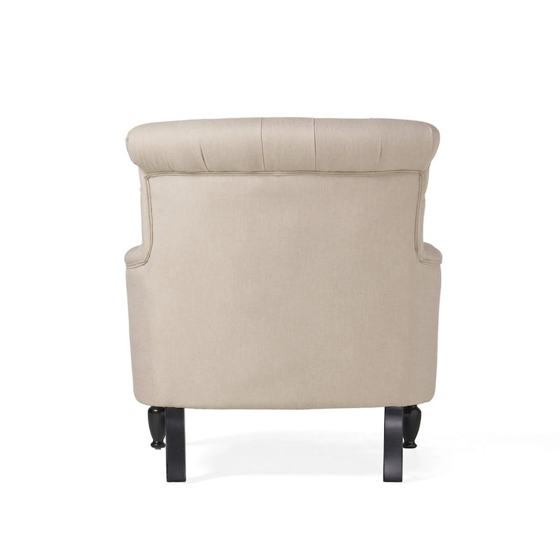 Sillón Club tapizado Bernstein con respaldo enrollado de Christopher Knight Home