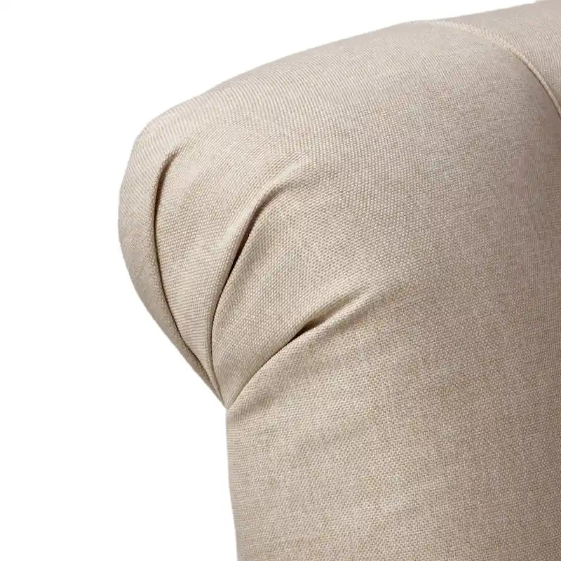 Sillón Club tapizado Bernstein con respaldo enrollado de Christopher Knight Home