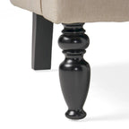 Sillón Club tapizado Bernstein con respaldo enrollado de Christopher Knight Home