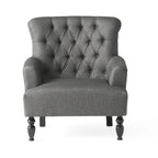 Sillón Club tapizado Bernstein con respaldo enrollado de Christopher Knight Home