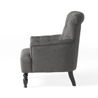 Sillón Club tapizado Bernstein con respaldo enrollado de Christopher Knight Home