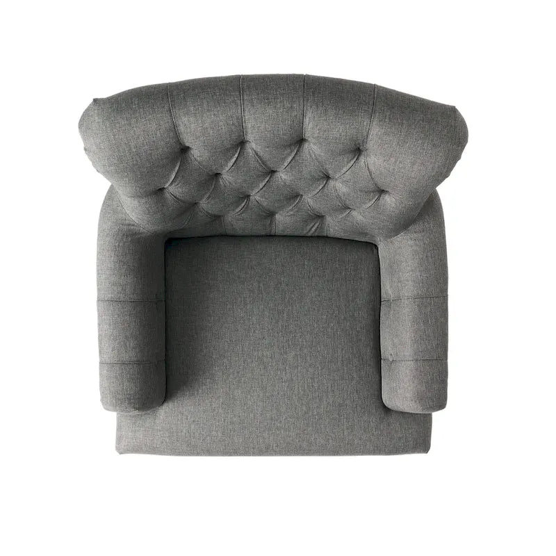 Sillón Club tapizado Bernstein con respaldo enrollado de Christopher Knight Home
