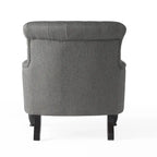 Sillón Club tapizado Bernstein con respaldo enrollado de Christopher Knight Home