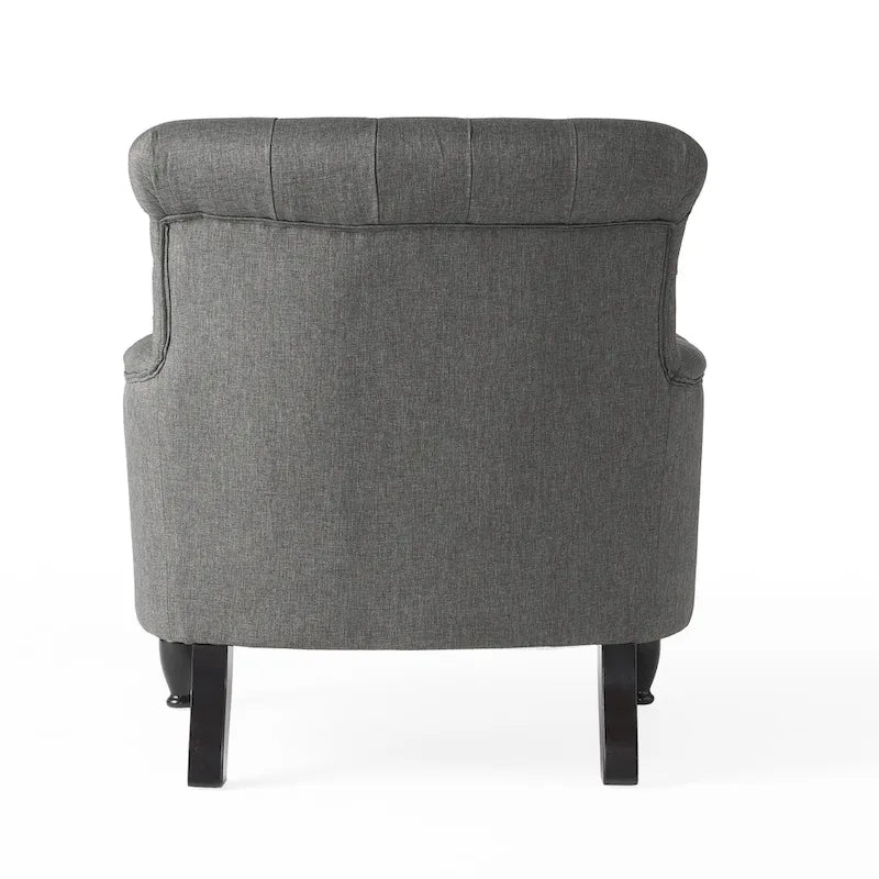 Sillón Club tapizado Bernstein con respaldo enrollado de Christopher Knight Home
