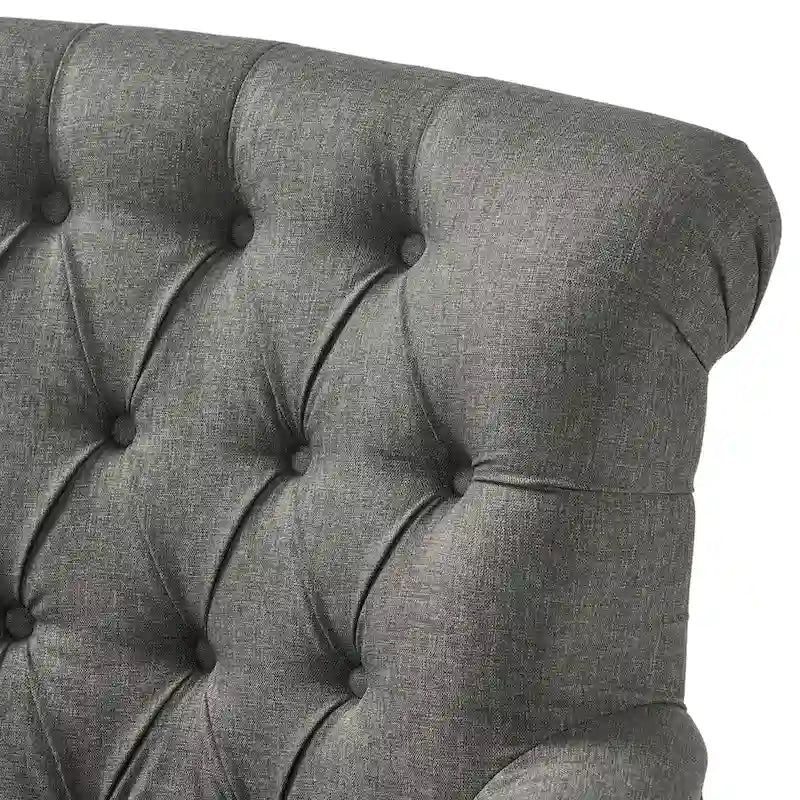 Sillón Club tapizado Bernstein con respaldo enrollado de Christopher Knight Home