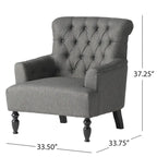Sillón Club tapizado Bernstein con respaldo enrollado de Christopher Knight Home