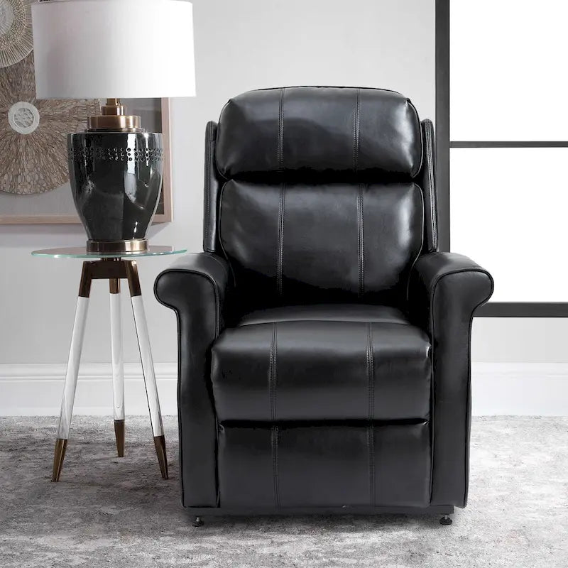 Sillón reclinable elevador eléctrico de piel sintética
