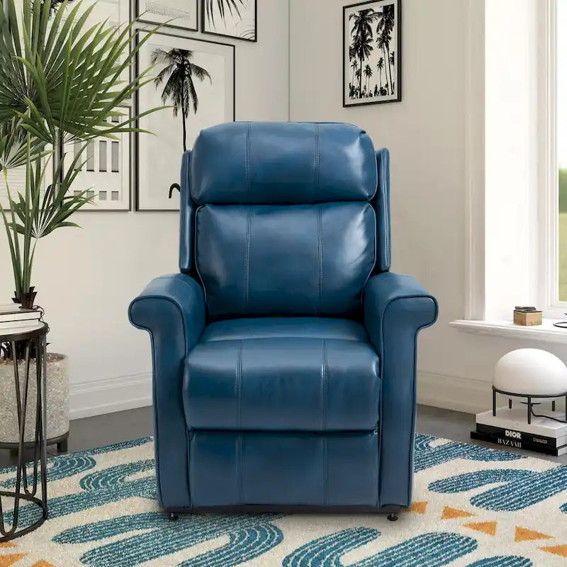 Sillón reclinable elevador eléctrico de piel sintética